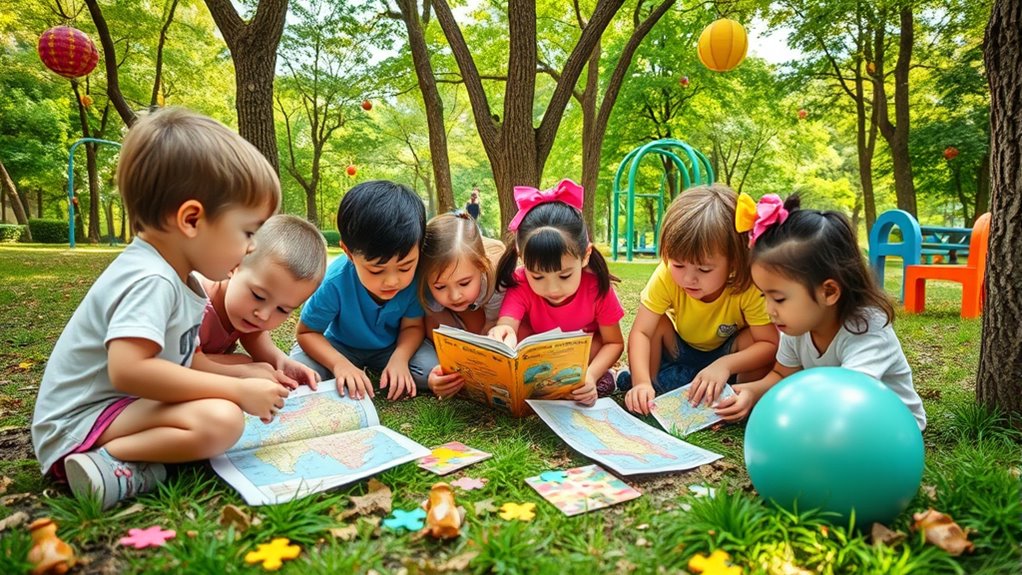 Abenteuer-Schatzsuchen bilden Kinder aus