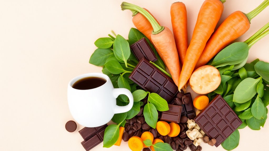 Gemäßigte Mengen an Vitamin A und Koffein