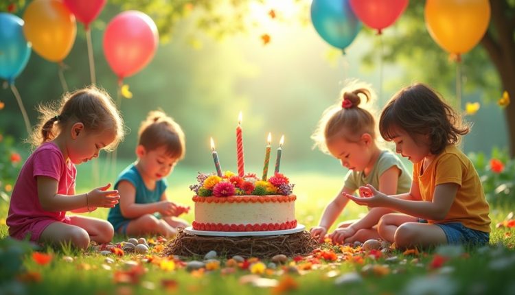 natürliche Materialien Geburtstagsaktivitäten