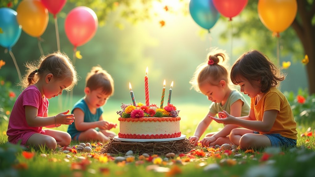 natürliche Materialien Geburtstagsaktivitäten