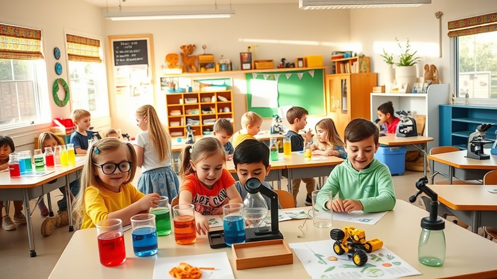 praktische Wissenschafts-Entdeckungsstationen