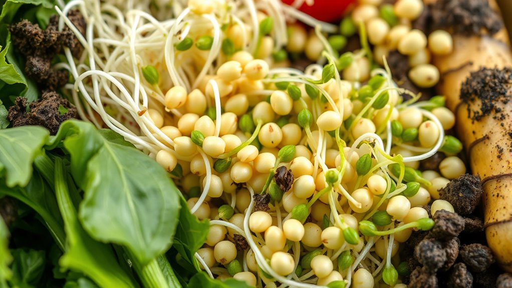 Waschen Sie rohe Sprossen gründlich