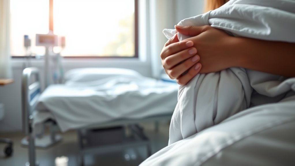 Der Blasensprung deutet auf Wehen hin