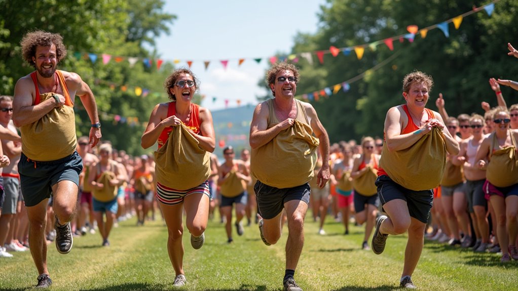 freudige Sackrennen-Erinnerungen