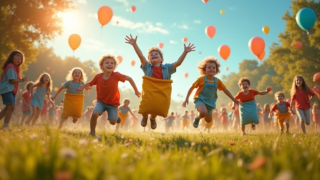 nostalgische Erinnerungen an den Sackrennen