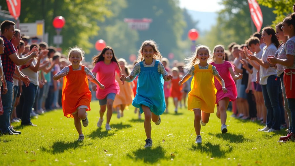 Sackrennen Spaß Wettbewerb